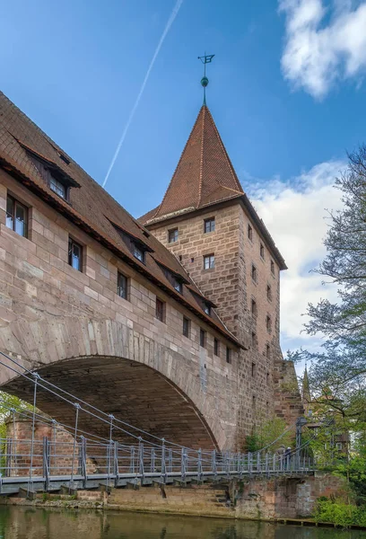 Kettingbrug, Nuremberg, Duitsland — Stockfoto