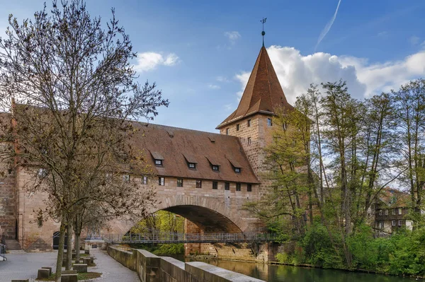 Zincir köprü, Nürnberg, Almanya — Stok fotoğraf