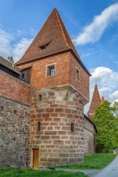 City walls of Nuremberg, Germany — Stock Photo, Image