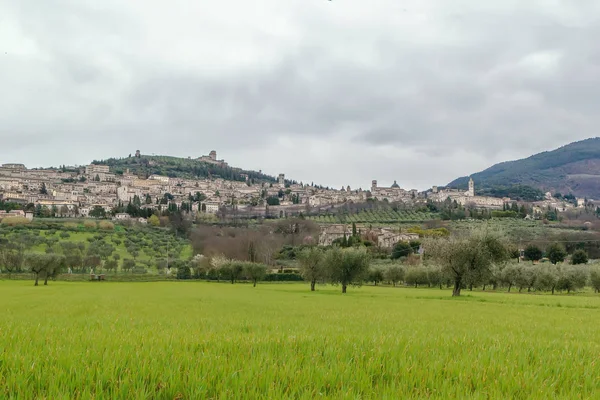Blick auf Assisi, Italien — Stockfoto