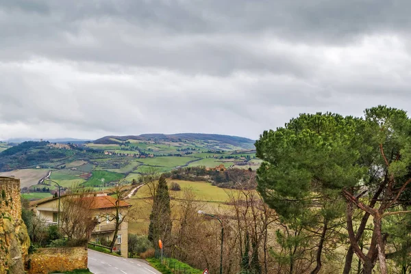 Vista de los alrededores de Pienza, Italia — Foto de Stock