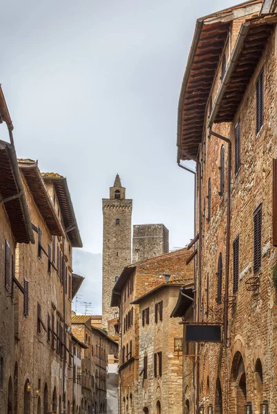 Ulice v San Gimignano, Itálie — Stock fotografie