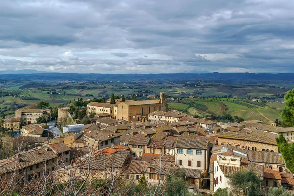 Pohled na San Gimignano, Itálie — Stock fotografie