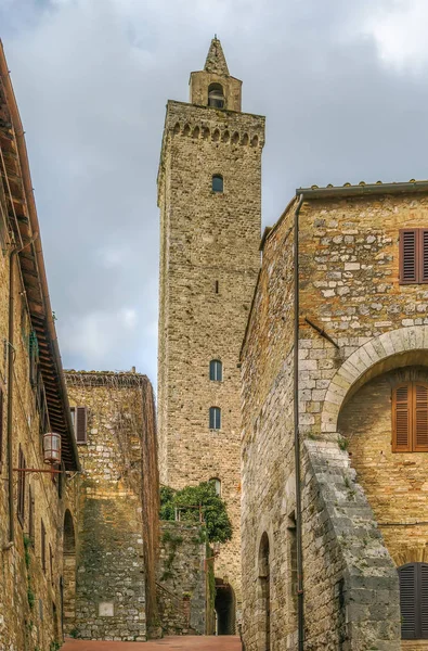 Ulice v San Gimignano, Itálie — Stock fotografie