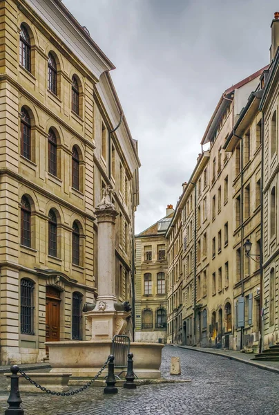 Rua em Genebra, Suíça — Fotografia de Stock