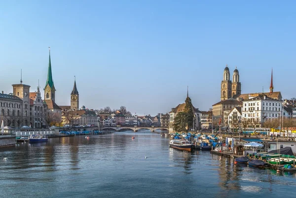 Rivière Limmat à Zurich, Suisse — Photo