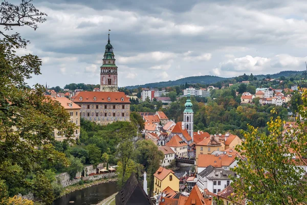 Kilátás cesky krumlov, Cseh Köztársaság — Stock Fotó