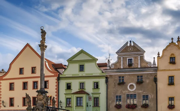 Hlavní náměstí ve městě Cesky Krumlov, Česká republika — Stock fotografie