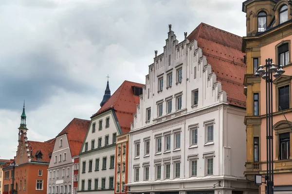 Historické domy v Straubing, Německo — Stock fotografie