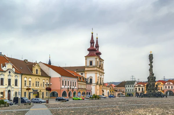 Главная площадь в Кадане, Чехия — стоковое фото