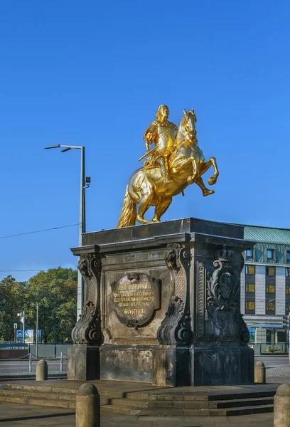 Скульптура королем Августом, Дрезден, Німеччина — стокове фото