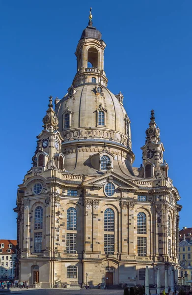 ドイツ、ドレスデン聖母教会 — ストック写真