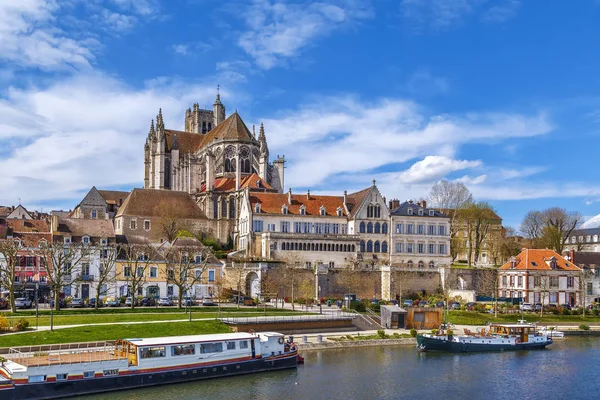 Auxerre katedrális, Franciaország — Stock Fotó