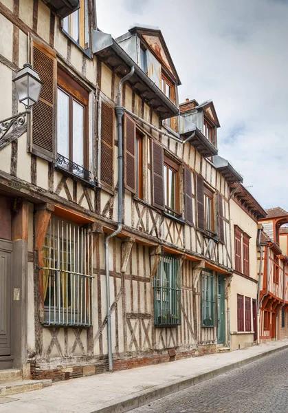 Straat in Troyes, Frankrijk — Stockfoto