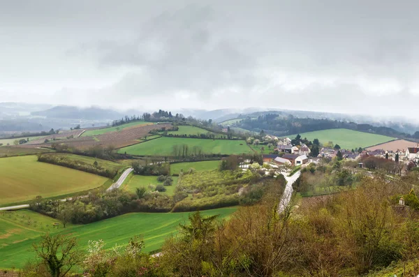 Krajina ve Vezelay, Francie — Stock fotografie