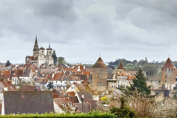 Uitzicht op Semur-en-Auxois, Frankrijk — Stockfoto