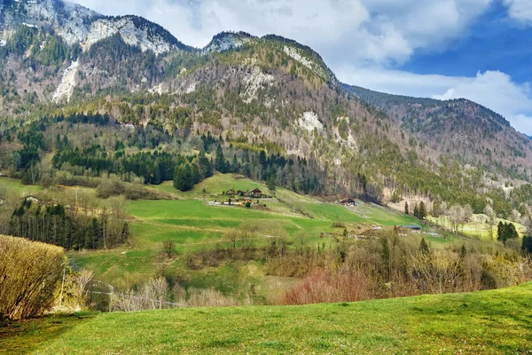 Landschap bij Petit-Bornand, Frankrijk — Stockfoto