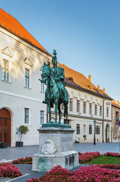 Estátua de Andras Hadik montado, Budapeste, Hungria — Fotografia de Stock