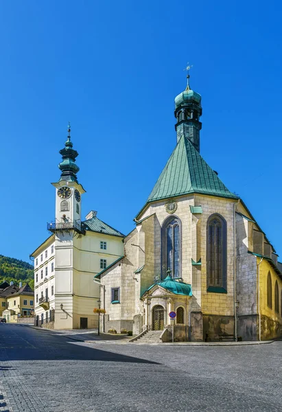 Gereja Santa Katarina Adalah Sebuah Gereja Gothik Akhir Banska Stiavnica — Stok Foto