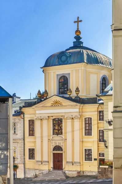 バンスカ スティアヴニツァの福音派教会旧市街 スロバキア — ストック写真