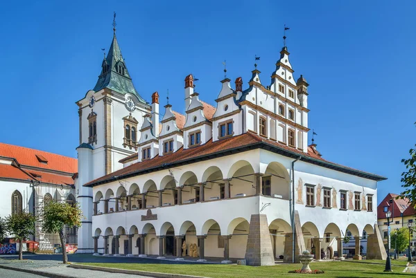 Prefeitura Velha Praça Principal Levoca Eslováquia — Fotografia de Stock