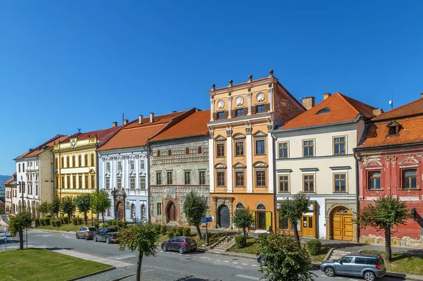 Casas Históricas Praça Principal Levoca Eslováquia — Fotografia de Stock