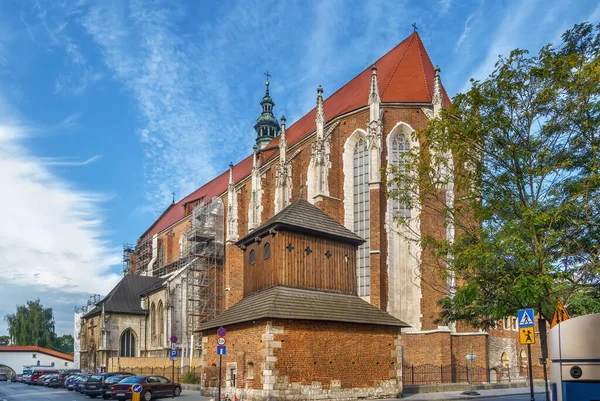 Kościół Katarzyny Aleksandryjskiej Małgorzaty Jest Jednym Największych Gotyckich Budynków Krakowie — Zdjęcie stockowe