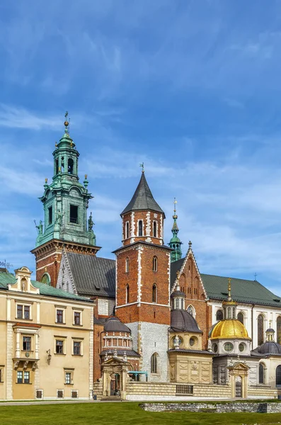 Basílica Real Arquicatedral Dos Santos Estanislau Venceslau Monte Wawel Também — Fotografia de Stock