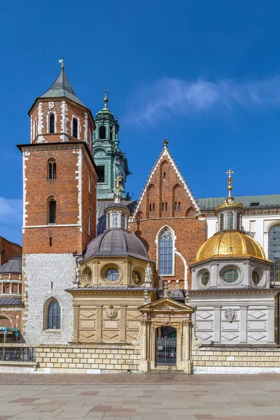 Basílica Real Arquicatedral Dos Santos Estanislau Venceslau Monte Wawel Também — Fotografia de Stock