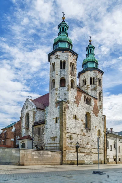 Église Saint André Dans Quartier Vieille Ville Cracovie Pologne Est — Photo