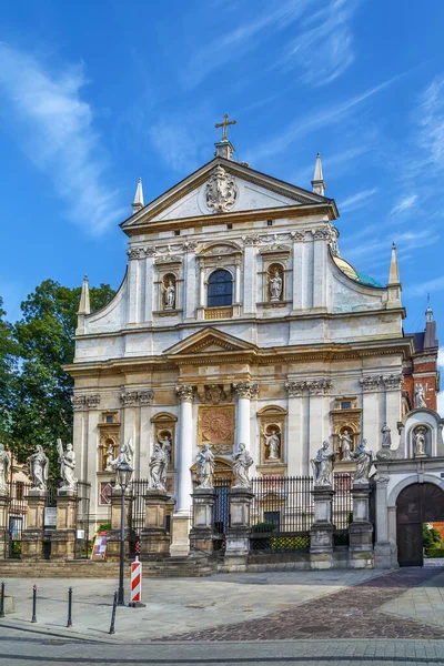 Kościół Piotra Pawła Starym Mieście Krakowie Polska Jest Rzymskokatolickim Barokowym — Zdjęcie stockowe