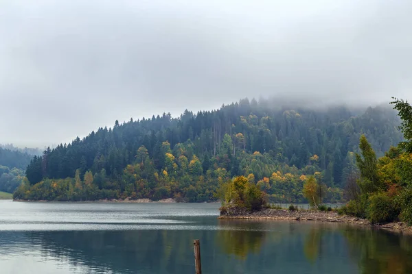 Lake Czorsztyn Man Made Reservoir Dunajec River Southern Poland — Stock Photo, Image