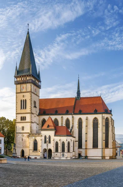 Basilica San Giles Bardejov Slovacchia Edificio Sacro Gotico Che Trova — Foto Stock