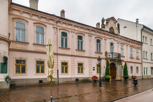 斯洛伐克科西策古城有历史建筑的街道 — 图库照片