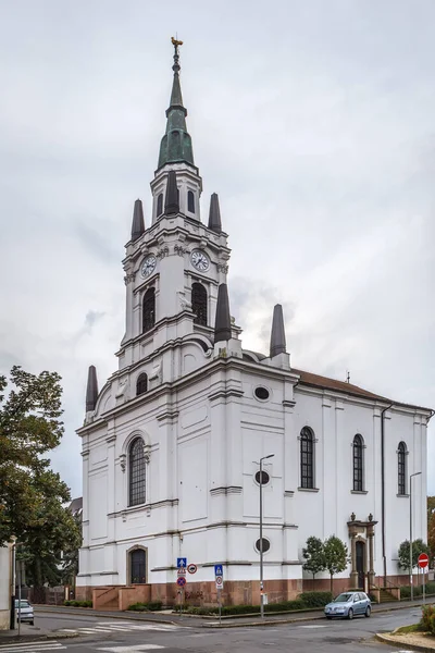 Kościół Zreformowany Stylu Klasycyzmu Jest Jednym Największych Miskolcu Węgry — Zdjęcie stockowe