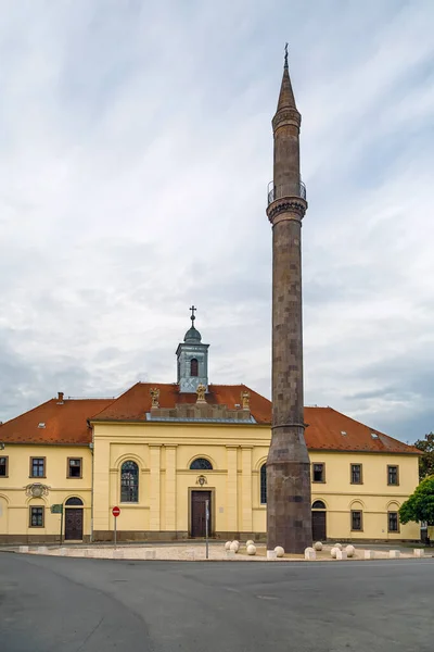 Eger Minaret Voormalig Djami Van Kethuda Moskee Hongarije — Stockfoto