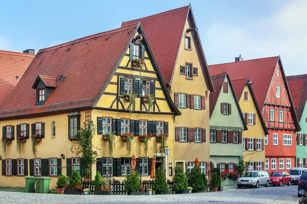 Strada Dinkelsbuhl Con Case Storiche Baviera Germania — Foto Stock