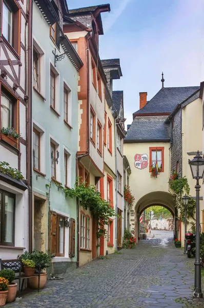 Rua Com Casas Históricas Bernkastel Kues Alemanha — Fotografia de Stock