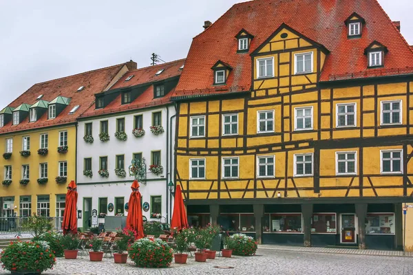 德国多诺沃斯老城区有历史建筑的街道 — 图库照片
