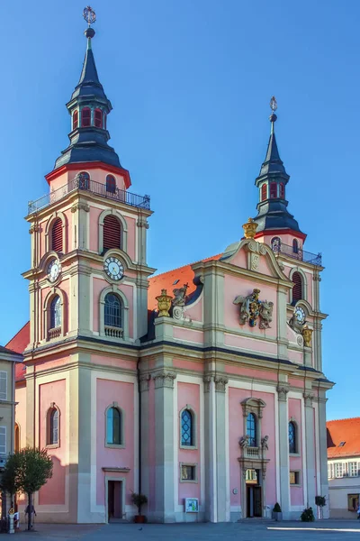 Ludwigsburg Şehir Merkezindeki Evanjelik Şehir Kilisesi Almanya — Stok fotoğraf