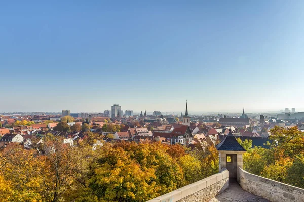Almanya Daki Petersberg Kalesinden Erfurt Panoramik Manzarası — Stok fotoğraf