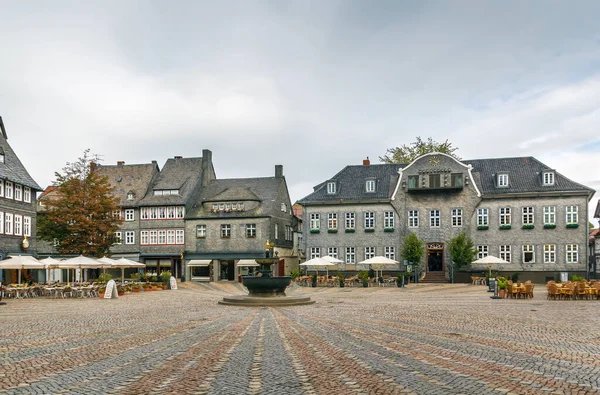 Tržní Náměstí Historickými Domy Goslar Německo — Stock fotografie