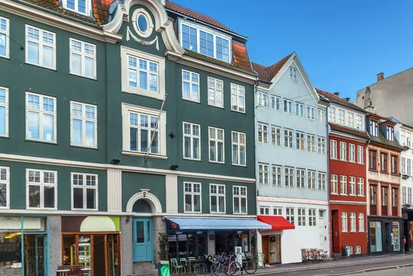 Ulica Zabytkowym Domem Centrum Kopenhagi Dania — Zdjęcie stockowe