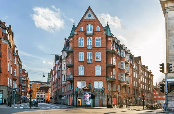 Gata Med Historiska Hus Köpenhamns Centrum Danmark — Stockfoto