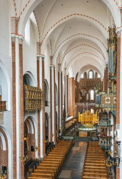 Roskilde Cathedral Most Important Church Denmark Interior Nave — Stock Photo, Image