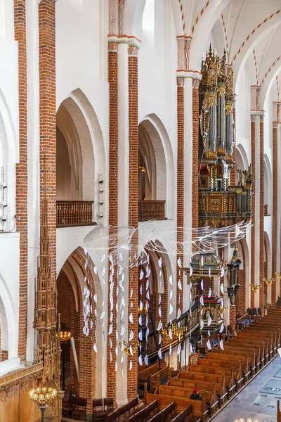 Cattedrale Roskilde Chiesa Più Importante Della Danimarca Interni Opgan — Foto Stock