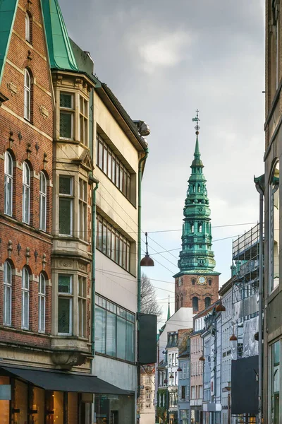 Strada Con Casa Storica Nel Centro Copenaghen Danimarca — Foto Stock