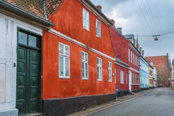 Ulica Zabytkowymi Domami Helsingor Dania — Zdjęcie stockowe