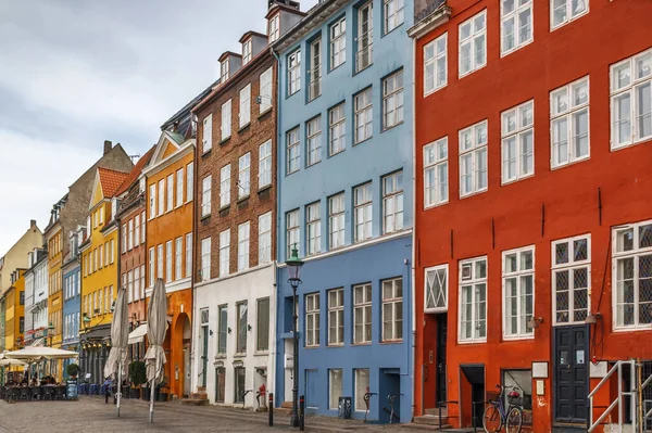 Färgstark Fasad Att Bygga Längs Nyhavnkanalen Köpenhamn Danmark — Stockfoto