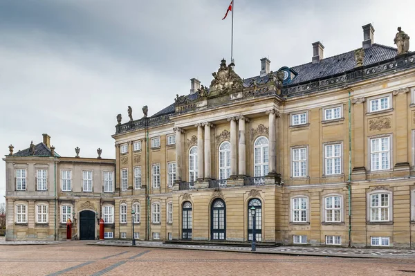 Amalienborg Winter Home Danish Royal Family Copenhagen Denmark — Stock Photo, Image